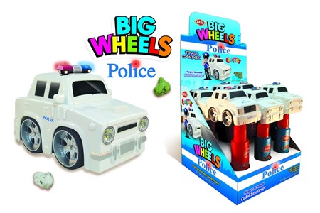 Big Wheels Police med godis 15g 6st