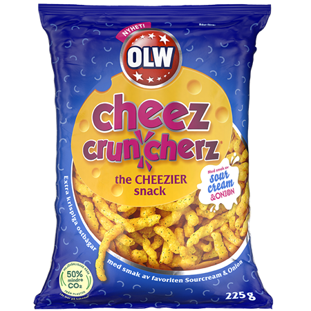 Olw Cheez crunch Sourcr Onion 225g 21st