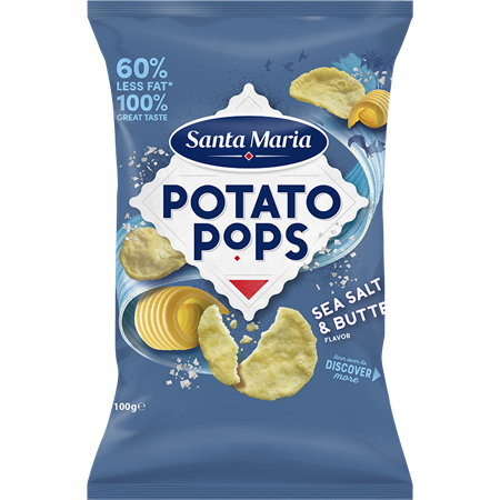 Potato Pops Seasalt & Butter100g 10st