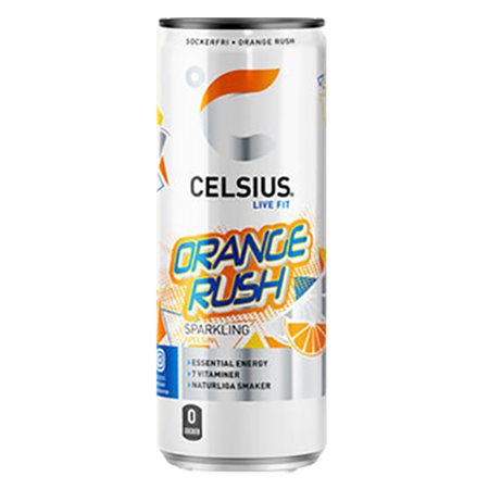 Celsius Orange Rush 355ml 24St