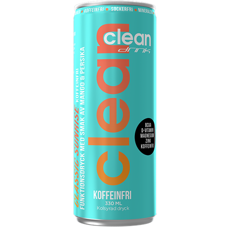 Clean Drink Persika/mand. 33Cl 24St