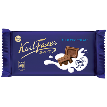 Karl Fazer Mjölkchoklad 145g 16st