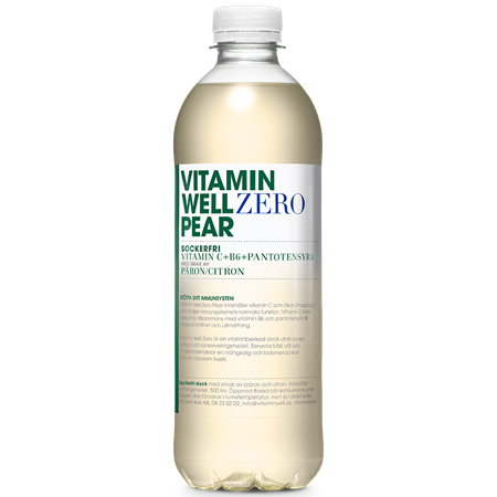 Vitamin Well Zero Pear 50cl 12st