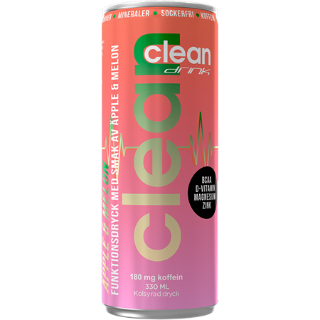 Clean Drink Apple/ melon 33cl 24St