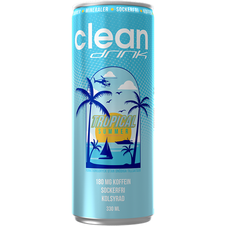 Clean Drink Tropical Summer 33cl 24St