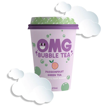 OMG Bubble tea Passionfrukt 27cl 10st