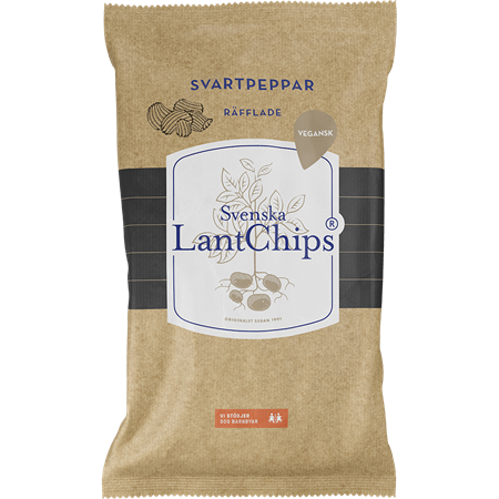 Lantchips Svartpeppar 200g 8st