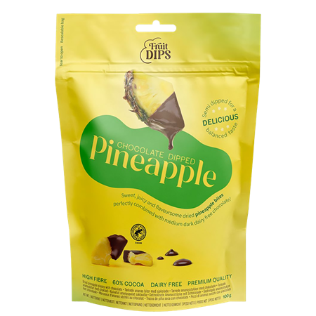 Fruit Dips Pineapple choco 100g 10st